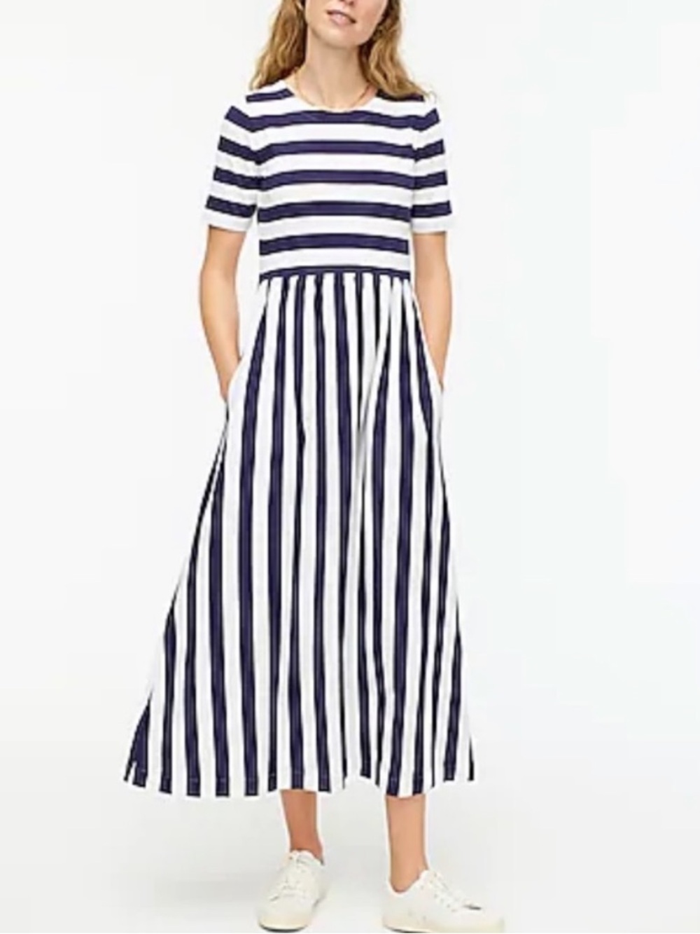 J. Crew Maxi Dress in Rugby Stripe Size 10